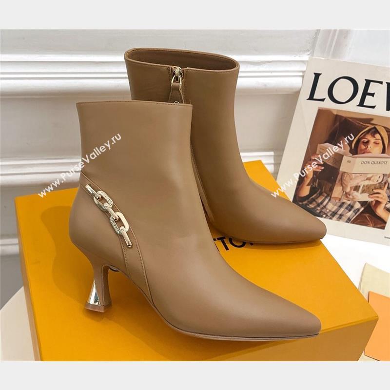 Louis Vuitton Heel 6.5cm Sparkle Ankle Boots Brown 2023 (modeng-23092107)