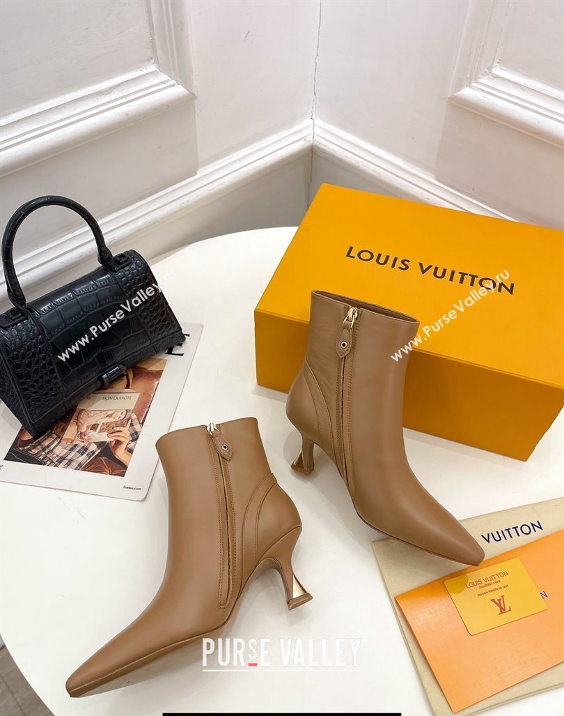 Louis Vuitton Heel 6.5cm Sparkle Ankle Boots Brown 2023 (modeng-23092107)