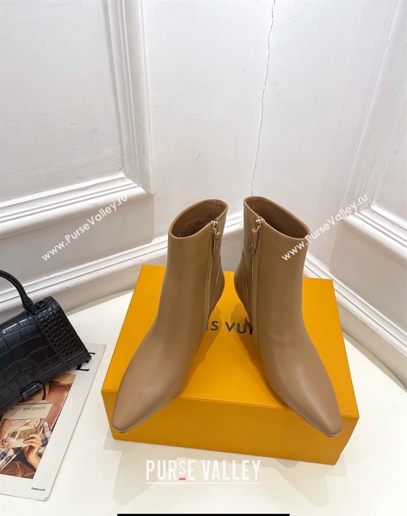 Louis Vuitton Heel 6.5cm Sparkle Ankle Boots Brown 2023 (modeng-23092107)