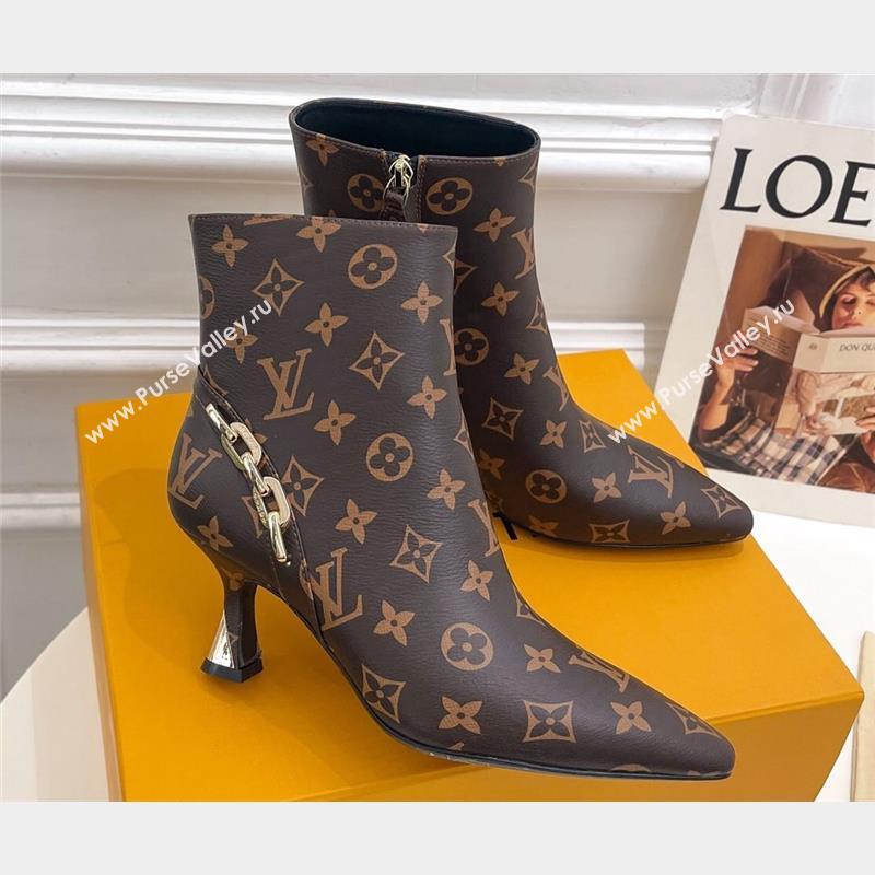Louis Vuitton Heel 6.5cm Sparkle Ankle Boots Monogram Canvas 2023 (modeng-23092108)