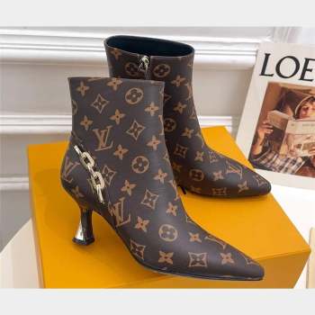 Louis Vuitton Heel 6.5cm Sparkle Ankle Boots Monogram Canvas 2023 (modeng-23092108)