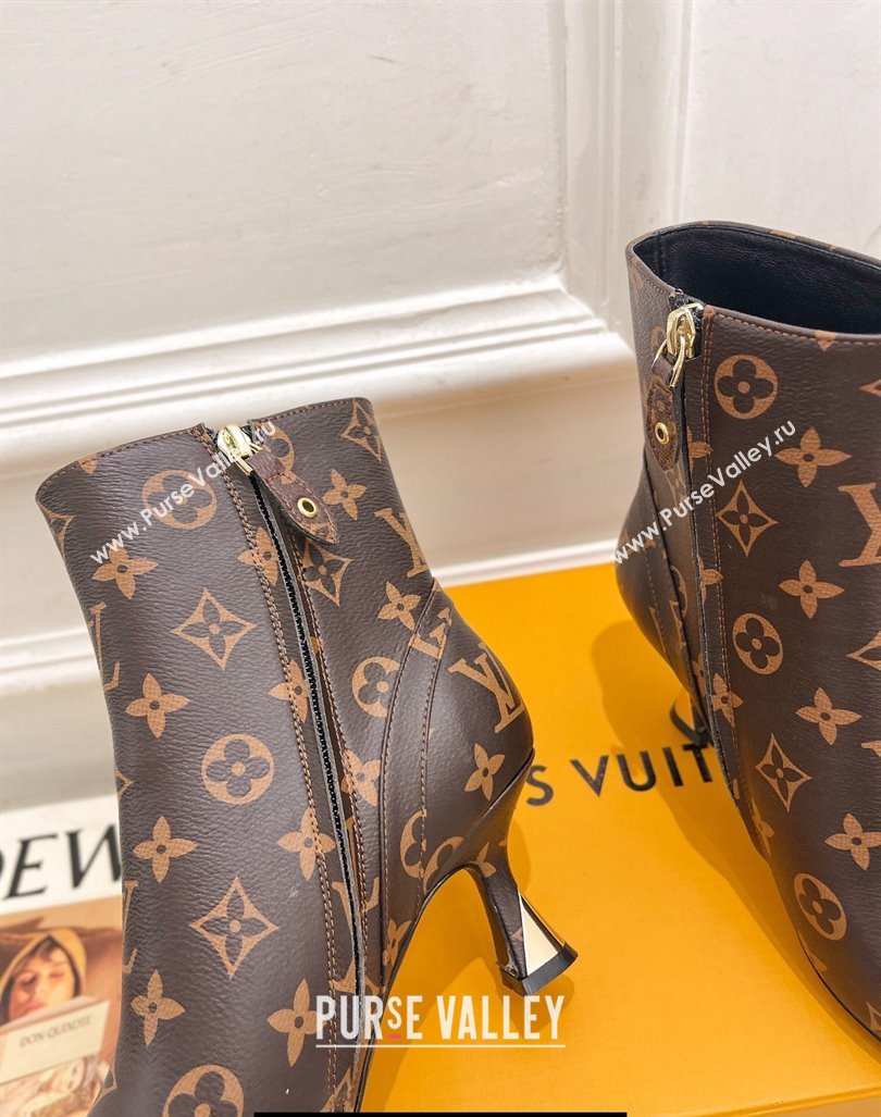 Louis Vuitton Heel 6.5cm Sparkle Ankle Boots Monogram Canvas 2023 (modeng-23092108)