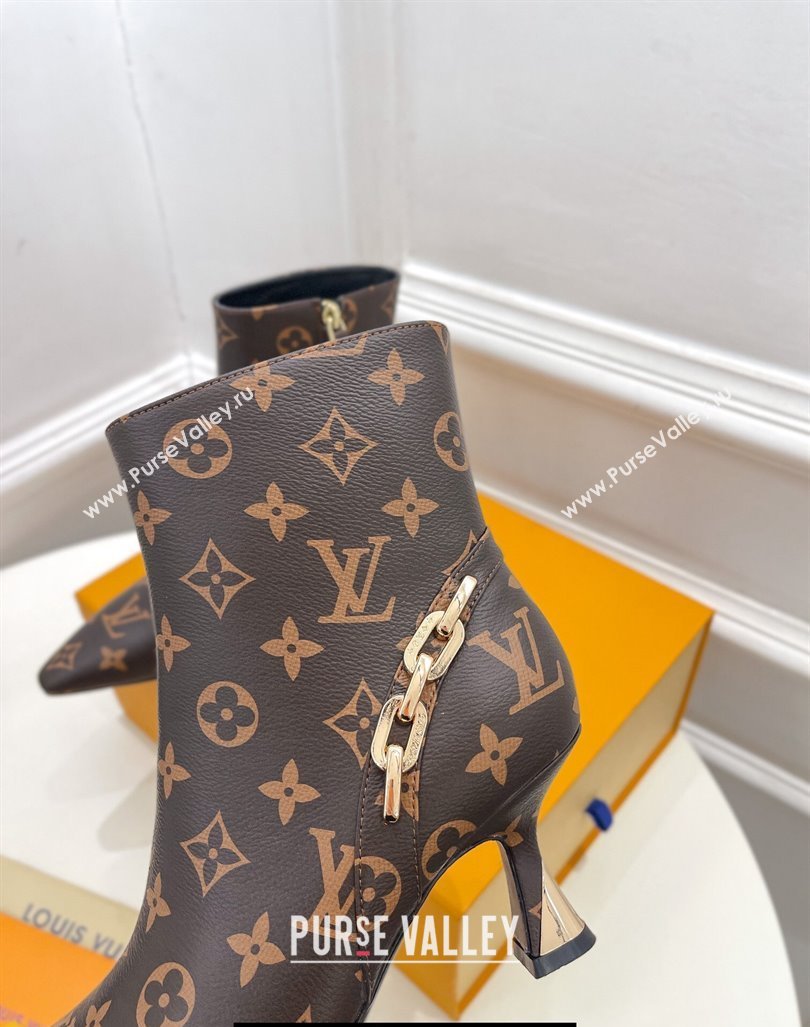 Louis Vuitton Heel 6.5cm Sparkle Ankle Boots Monogram Canvas 2023 (modeng-23092108)