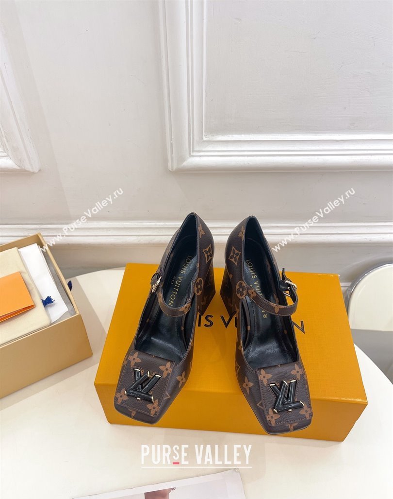 Louis Vuitton Heel 8.5cm Shake mary-jane Pumps Monogram Canvas 2023 (modeng-23092204)