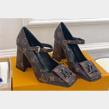 Louis Vuitton Heel 8.5cm Shake mary-jane Pumps Monogram Canvas 2023 (modeng-23092204)