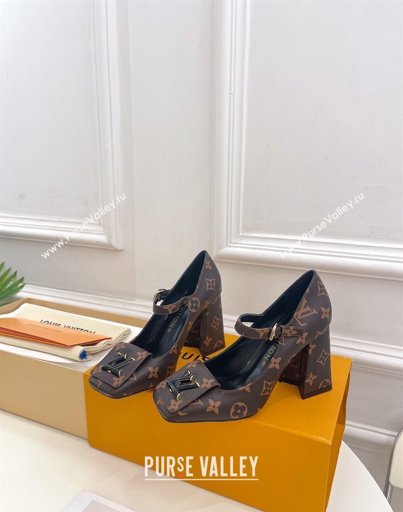 Louis Vuitton Heel 8.5cm Shake mary-jane Pumps Monogram Canvas 2023 (modeng-23092204)