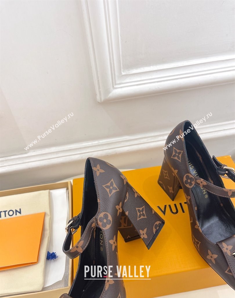 Louis Vuitton Heel 8.5cm Shake mary-jane Pumps Monogram Canvas 2023 (modeng-23092204)