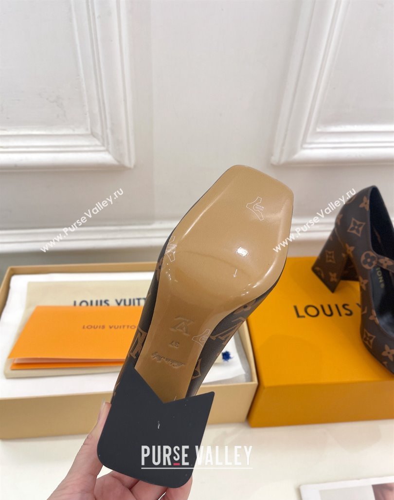 Louis Vuitton Heel 8.5cm Shake mary-jane Pumps Monogram Canvas 2023 (modeng-23092204)
