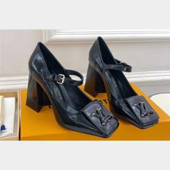 Louis Vuitton Heel 8.5cm Shake mary-jane Pumps Python Pattern Black 2023 (modeng-23092205)