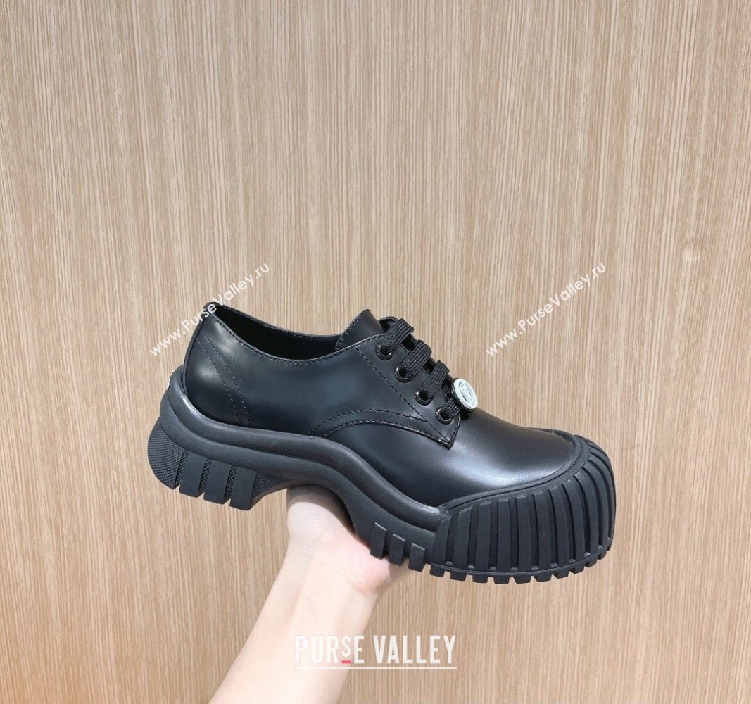 Louis Vuitton Ruby Flat Derby Shoes Black 2023 (modeng-23092217)