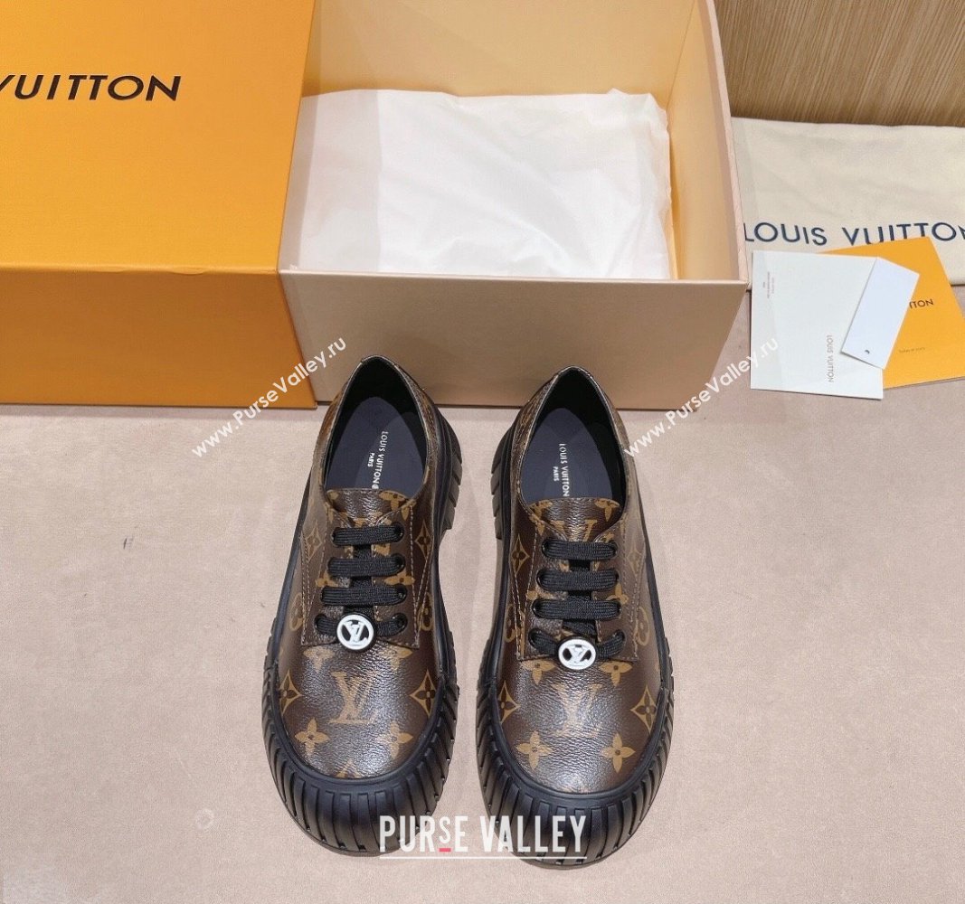 Louis Vuitton Ruby Flat Derby Shoes Monogram Canvas 2023 (modeng-23092219)