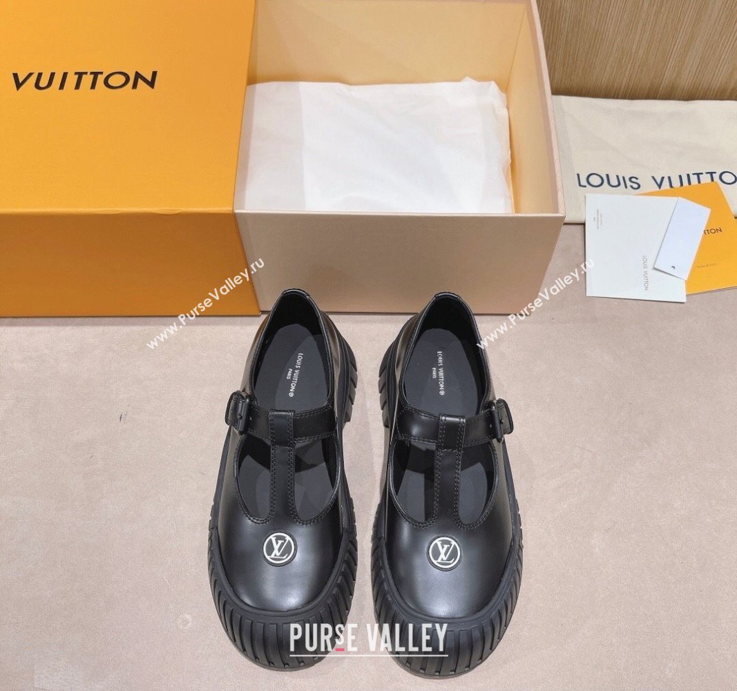 Louis Vuitton Ruby Flat Mary Janes Black 2023 (modeng-23092215)