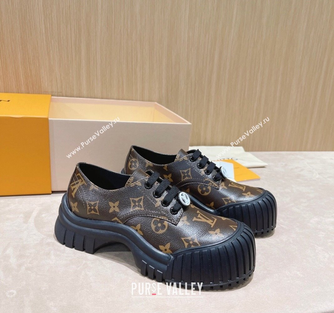 Louis Vuitton Ruby Flat Derby Shoes Monogram Canvas 2023 (modeng-23092219)