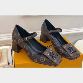 Louis Vuitton Heel 5.5cm Shake mary-jane Pumps Monogram Canvas 2023 (modeng-23092211)