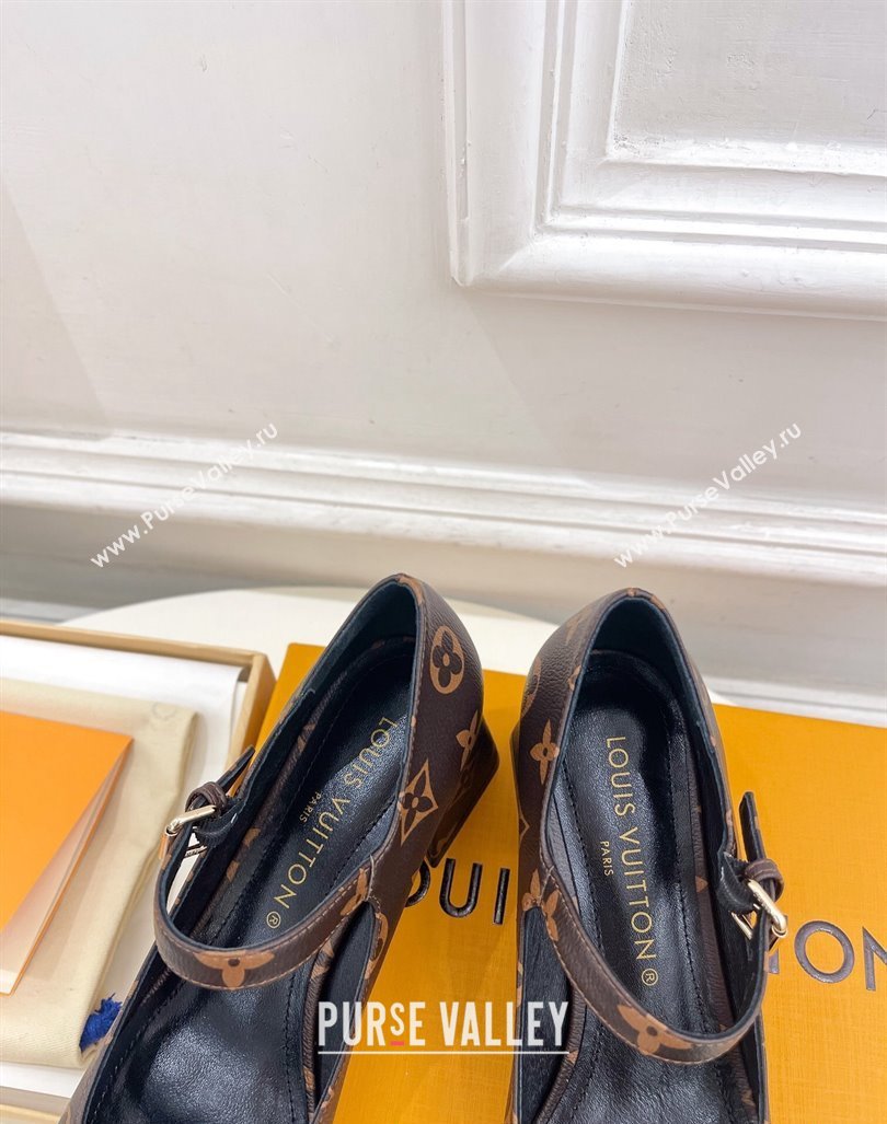 Louis Vuitton Heel 5.5cm Shake mary-jane Pumps Monogram Canvas 2023 (modeng-23092211)