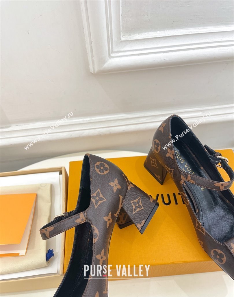 Louis Vuitton Heel 5.5cm Shake mary-jane Pumps Monogram Canvas 2023 (modeng-23092211)