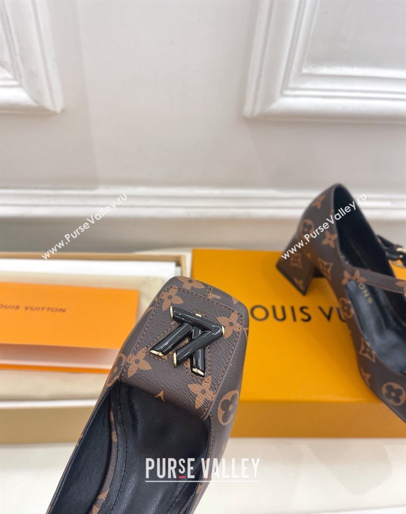 Louis Vuitton Heel 5.5cm Shake mary-jane Pumps Monogram Canvas 2023 (modeng-23092211)