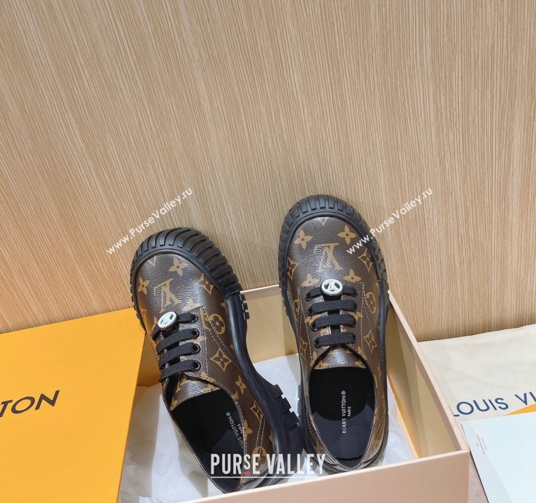 Louis Vuitton Ruby Flat Derby Shoes Monogram Canvas 2023 (modeng-23092219)