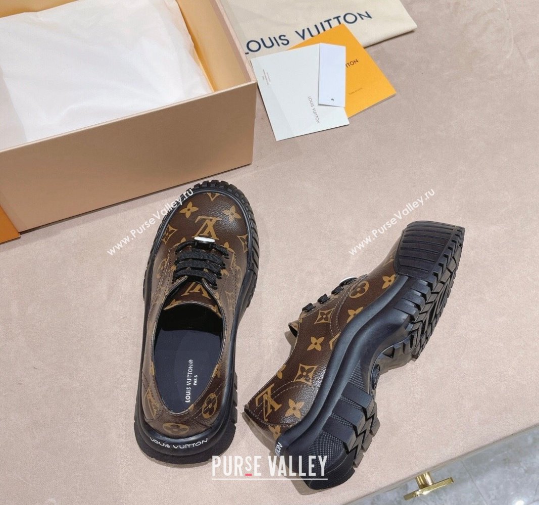 Louis Vuitton Ruby Flat Derby Shoes Monogram Canvas 2023 (modeng-23092219)