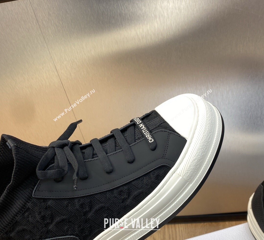 DIOR WalknDior Platform High Top Sneakers in Macrocannage Technical Mesh Black 2023 (jincheng-23092505)