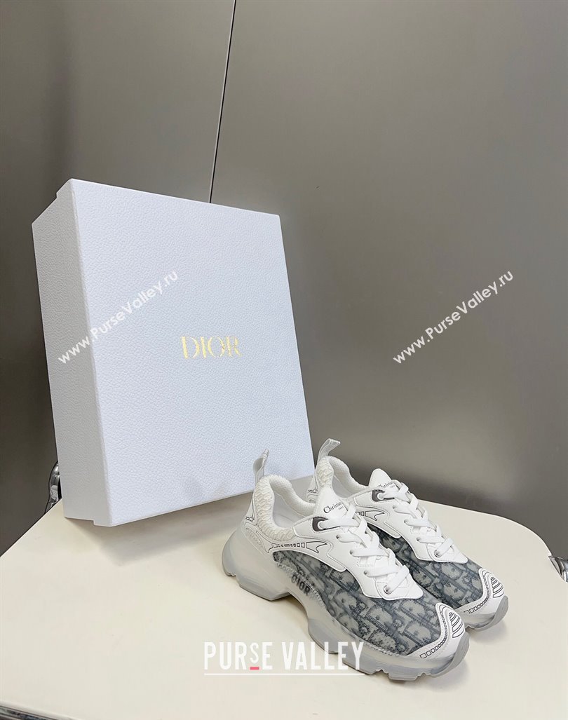 DIOR Vibe Sneakers in Gray Oblique Technical Fabric and Transparent Rubber 2023 (modeng-23092319)
