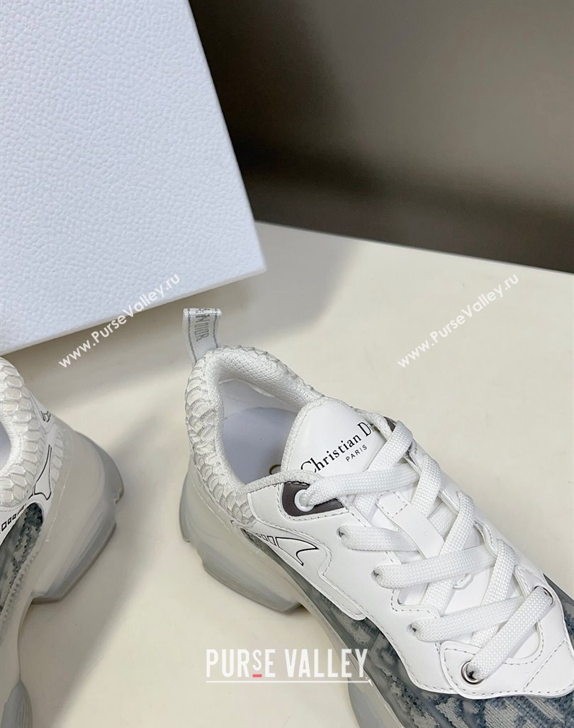 DIOR Vibe Sneakers in Gray Oblique Technical Fabric and Transparent Rubber 2023 (modeng-23092319)