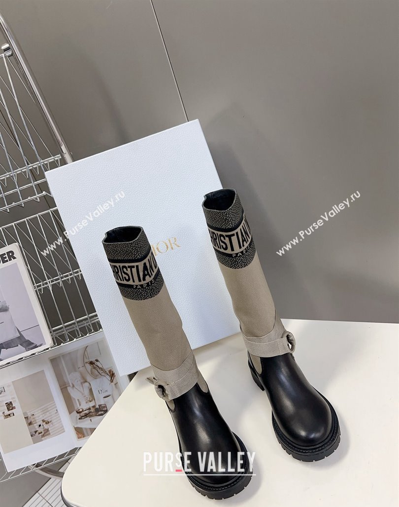 Dior D-Major Boots in Technical Fabric Taupe 2023 (modeng-23092224)
