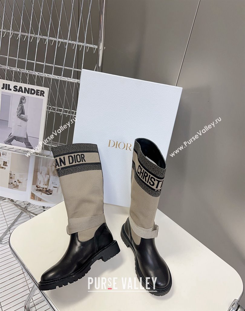 Dior D-Major Boots in Technical Fabric Taupe 2023 (modeng-23092224)