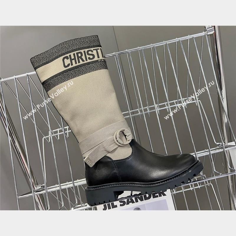 Dior D-Major Boots in Technical Fabric Taupe 2023 (modeng-23092224)