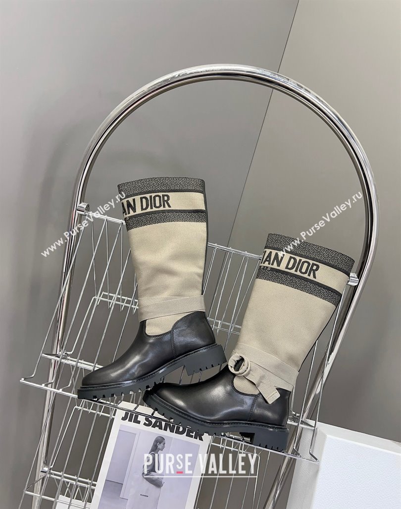 Dior D-Major Boots in Technical Fabric Taupe 2023 (modeng-23092224)