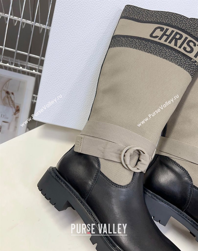 Dior D-Major Boots in Technical Fabric Taupe 2023 (modeng-23092224)