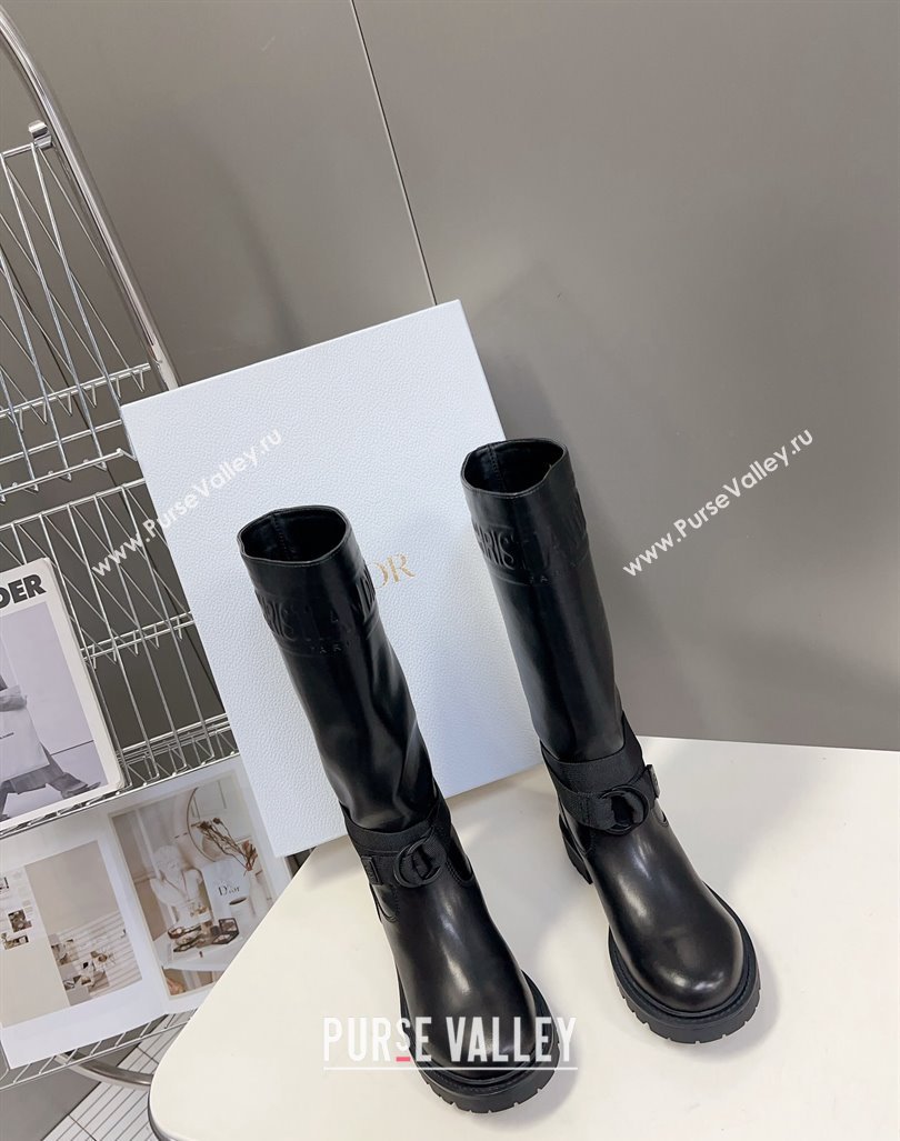 Dior D-Major Boots in Calfskin Black 2023 (modeng-23092221)