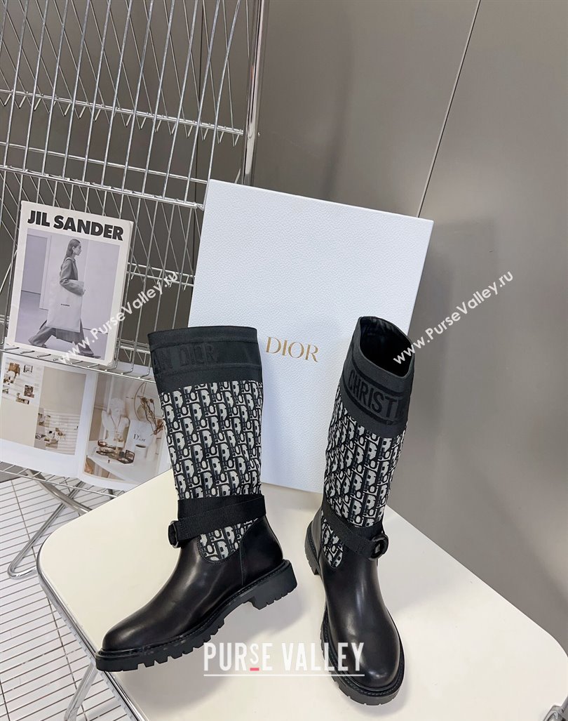Dior D-Major Boots in Oblique Black 2023 (modeng-23092225)