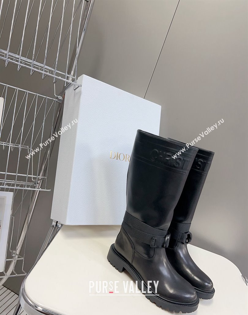 Dior D-Major Boots in Calfskin Black 2023 (modeng-23092221)