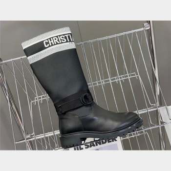 Dior D-Major Boots in Technical Fabric Black/White 2023 (modeng-23092223)
