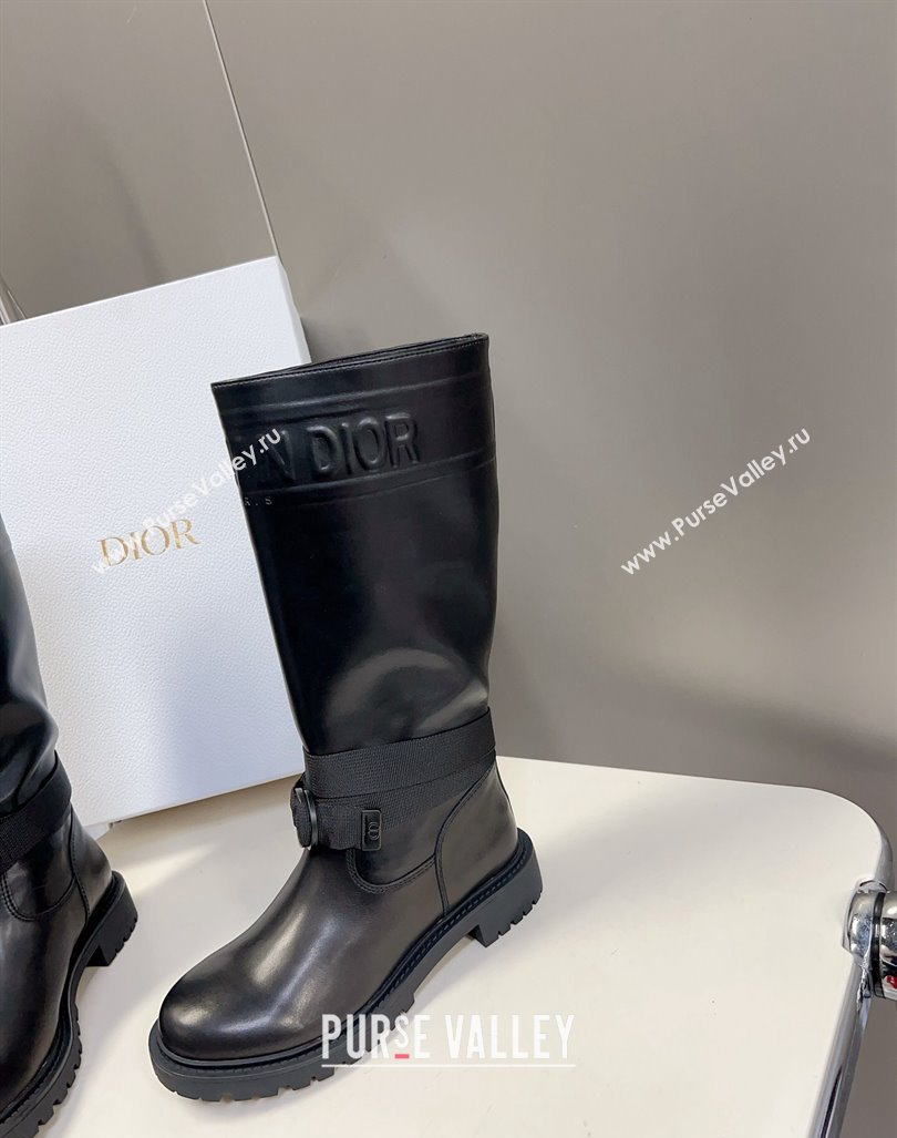 Dior D-Major Boots in Calfskin Black 2023 (modeng-23092221)