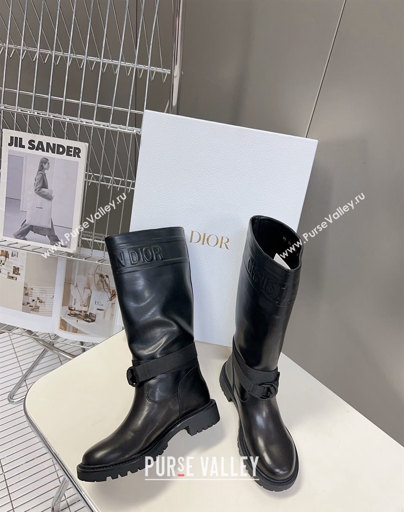 Dior D-Major Boots in Calfskin Black 2023 (modeng-23092221)