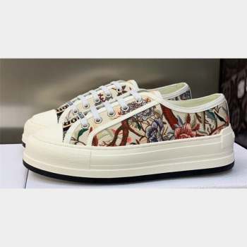 DIOR WalknDior Platform Low Top Sneakers in jardin botanique Embroidery 2023 (modeng-23092510)