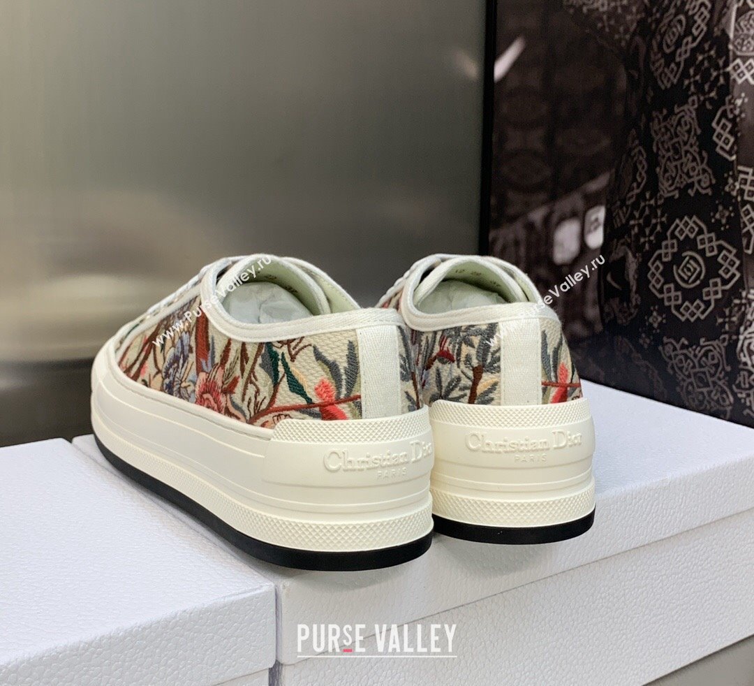 DIOR WalknDior Platform Low Top Sneakers in jardin botanique Embroidery 2023 (modeng-23092510)