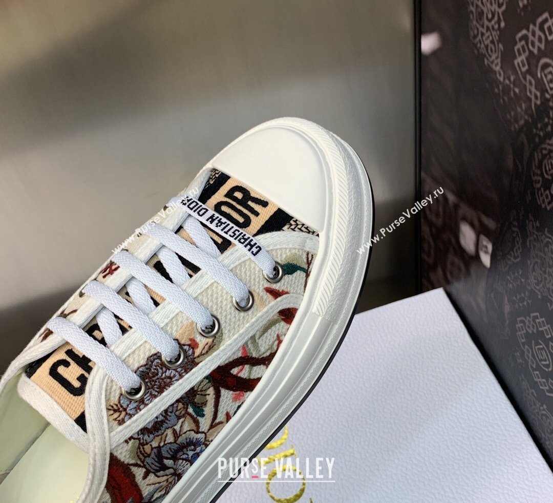 DIOR WalknDior Platform Low Top Sneakers in jardin botanique Embroidery 2023 (modeng-23092510)