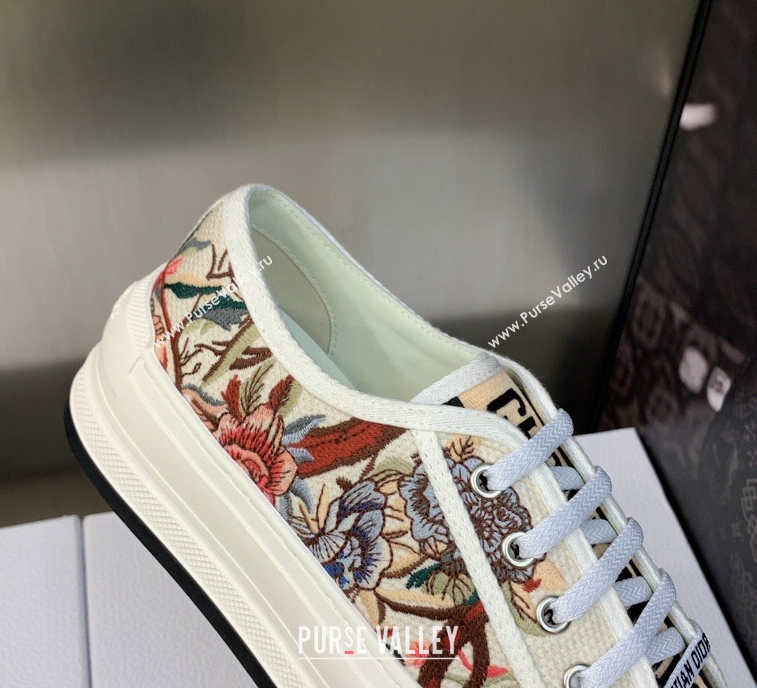 DIOR WalknDior Platform Low Top Sneakers in jardin botanique Embroidery 2023 (modeng-23092510)