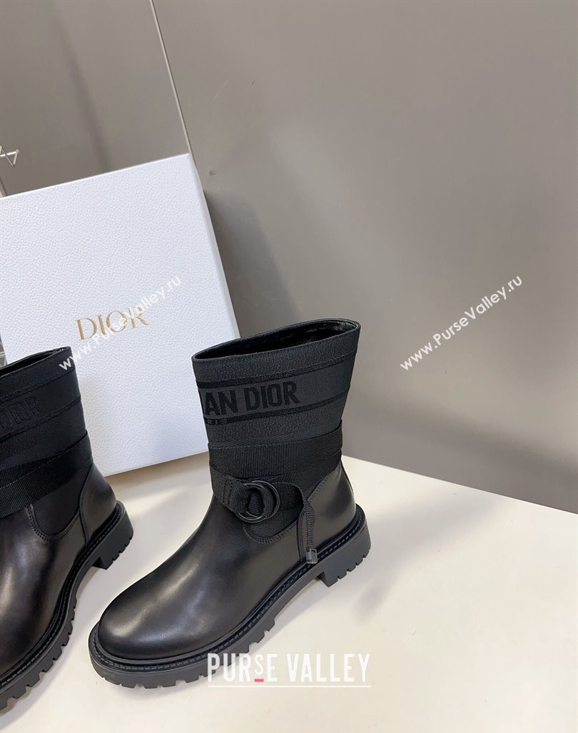 Dior D-Major Ankle Boots in Technical Fabric Black 2023 (modeng-23092227)