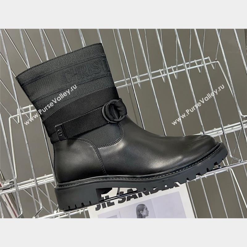 Dior D-Major Ankle Boots in Technical Fabric Black 2023 (modeng-23092227)