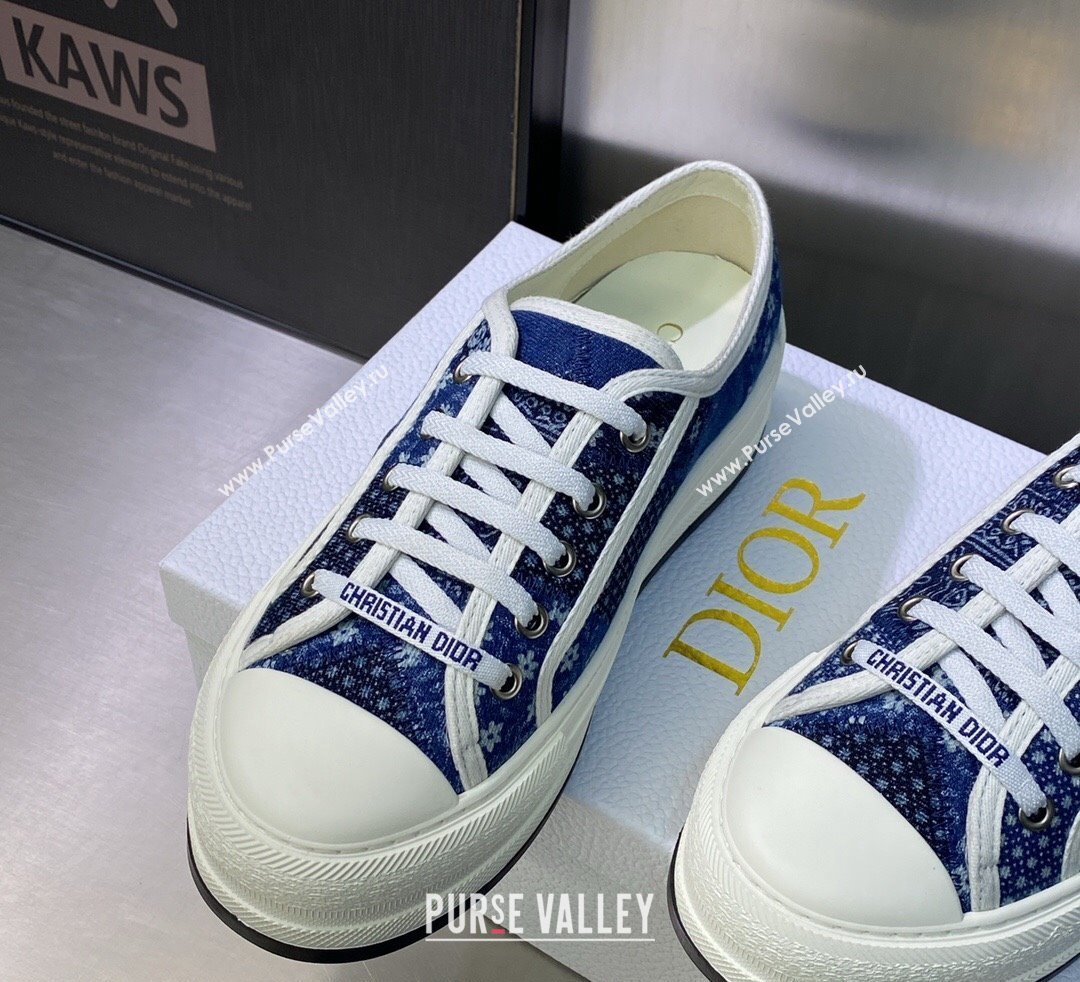 DIOR WalknDior Platform Low Top Sneakers in Denim Embroidery 2023 (modeng-23092508)