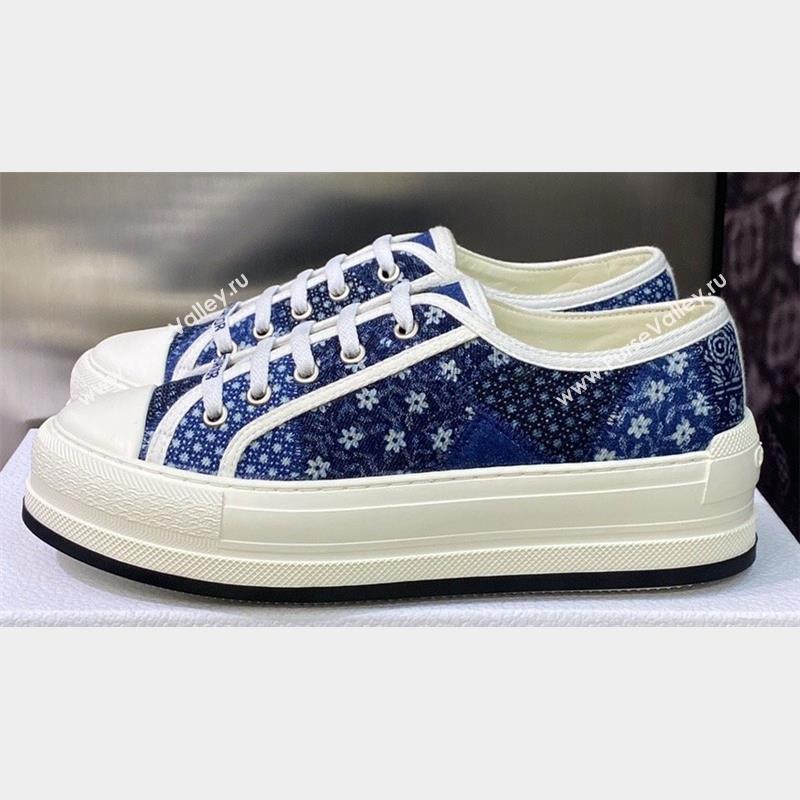 DIOR WalknDior Platform Low Top Sneakers in Denim Embroidery 2023 (modeng-23092508)