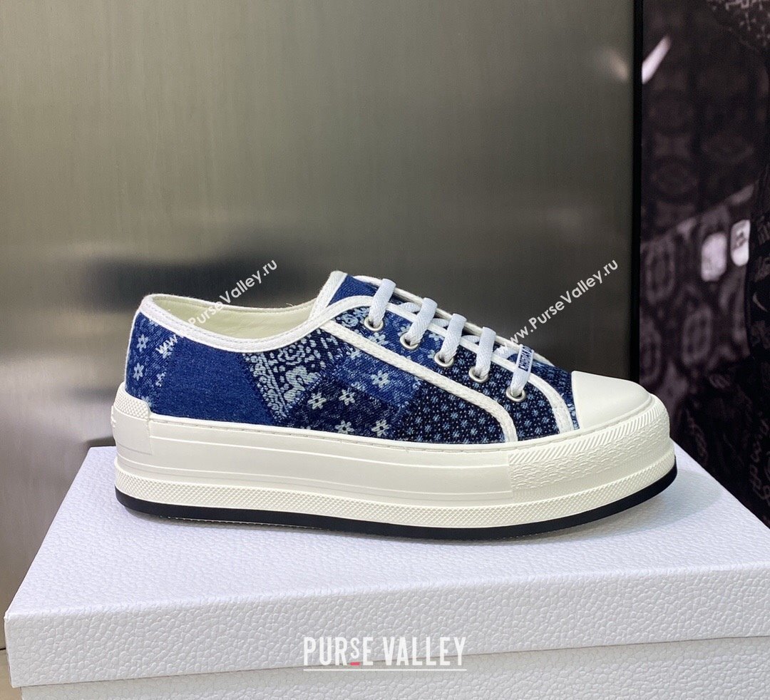 DIOR WalknDior Platform Low Top Sneakers in Denim Embroidery 2023 (modeng-23092508)
