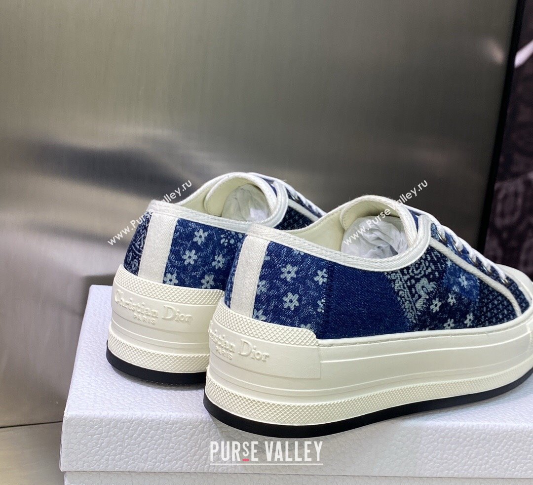 DIOR WalknDior Platform Low Top Sneakers in Denim Embroidery 2023 (modeng-23092508)