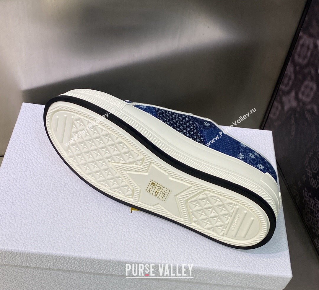 DIOR WalknDior Platform Low Top Sneakers in Denim Embroidery 2023 (modeng-23092508)