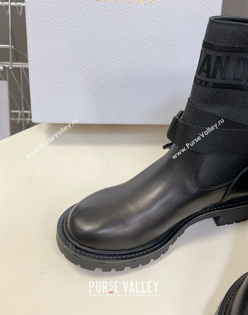 Dior D-Major Ankle Boots in Technical Fabric Black 2023 (modeng-23092227)