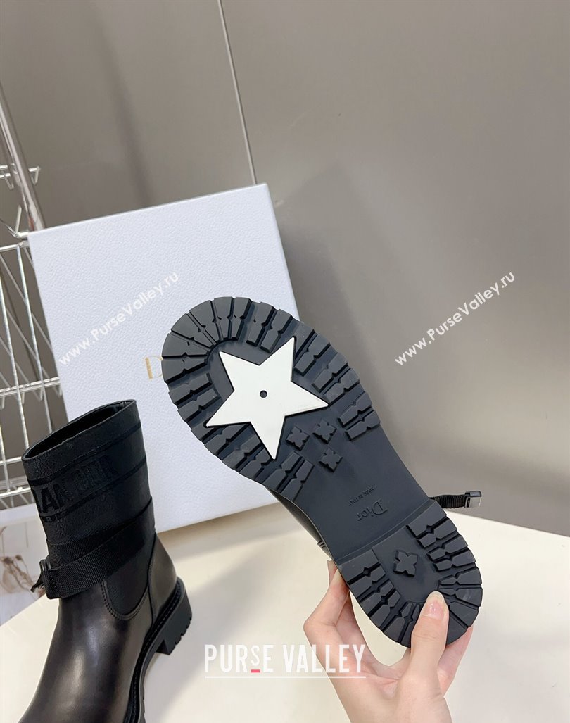 Dior D-Major Ankle Boots in Technical Fabric Black 2023 (modeng-23092227)